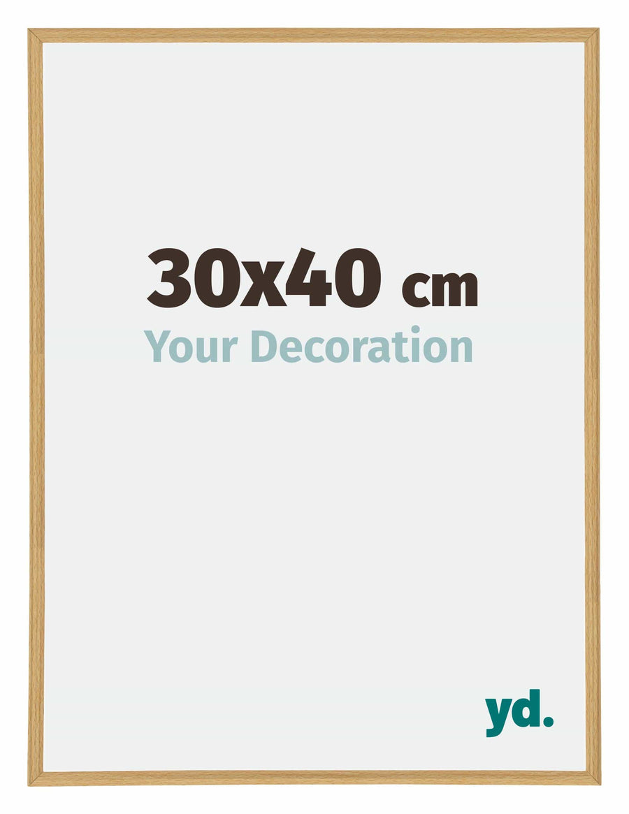 Annecy Plastic Photo Frame 30x40cm Beech Front Size | Yourdecoration.com