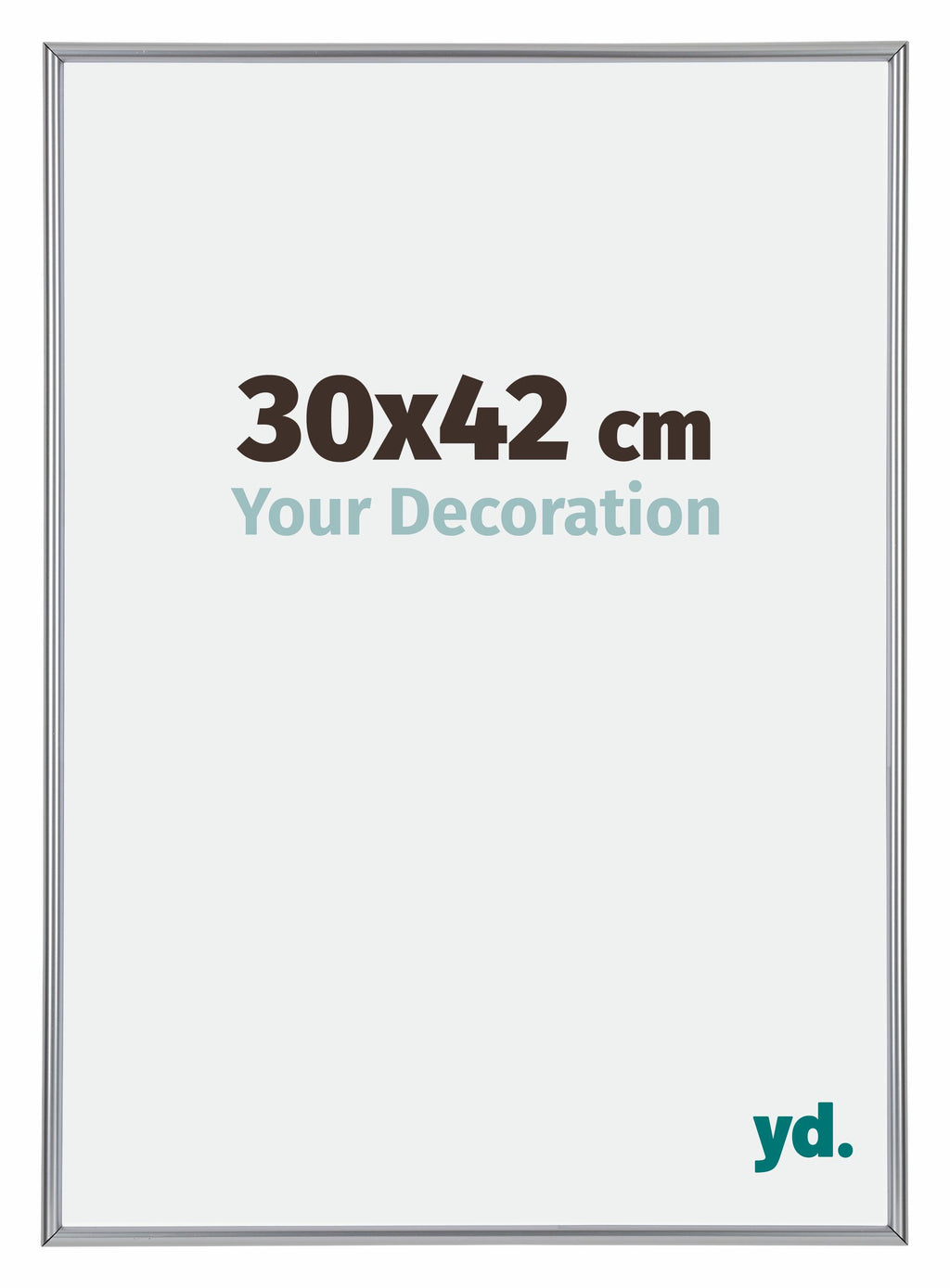 Annecy Plastic Photo Frame 30x42cm Silver Front Size | Yourdecoration.com
