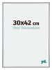Annecy Plastic Photo Frame 30x42cm Silver Front Size | Yourdecoration.com