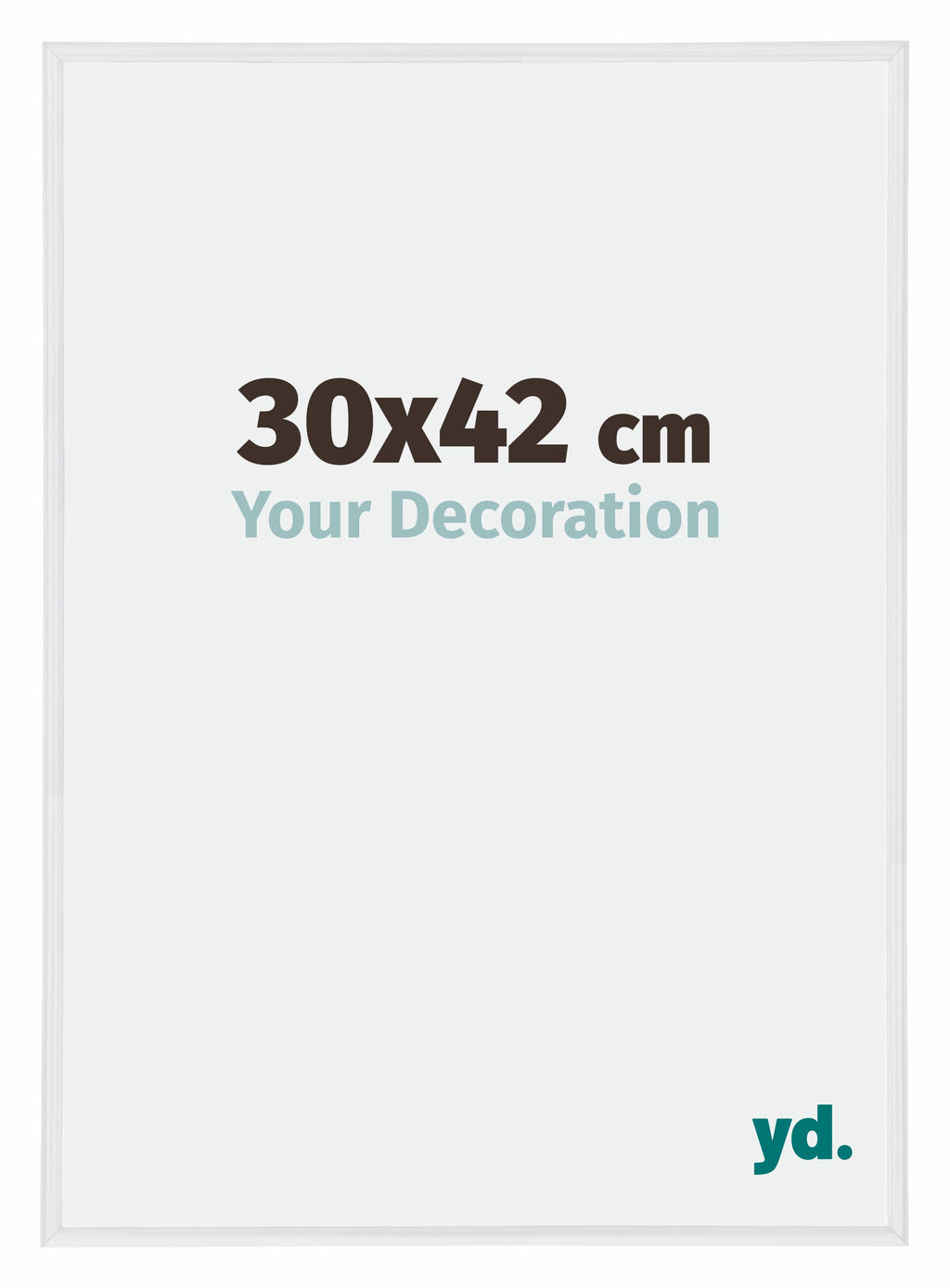 Annecy Plastic Photo Frame 30x42cm White High Gloss Front Size | Yourdecoration.com
