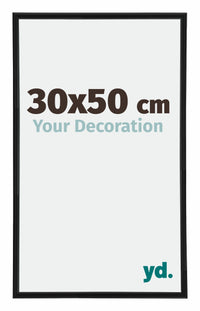 Annecy Plastic Photo Frame 30x50cm Black Matt Front Size | Yourdecoration.com