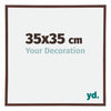 Annecy Plastic Photo Frame 35x35cm Brown Front Size | Yourdecoration.com
