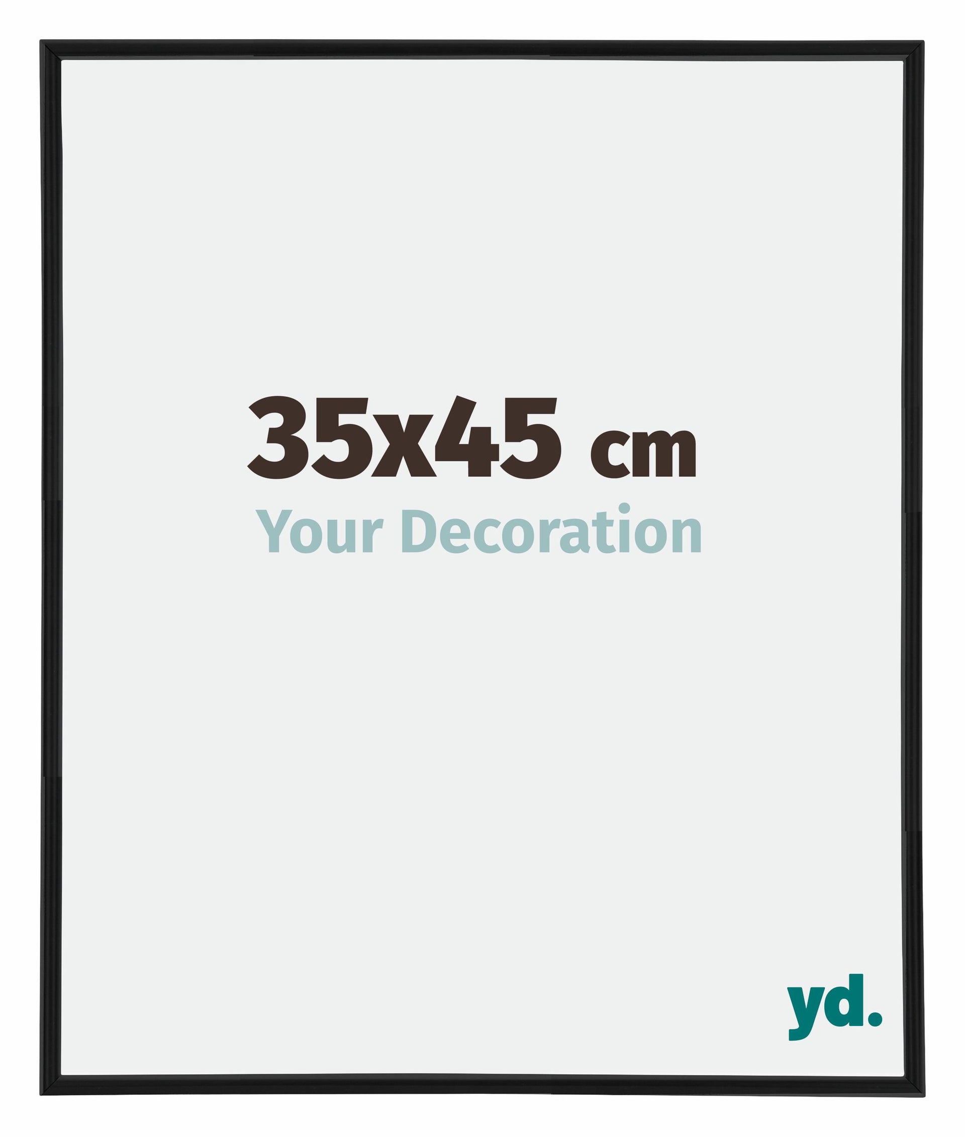 Annecy Plastic Photo Frame 35x45cm Black Matt Front Size | Yourdecoration.com
