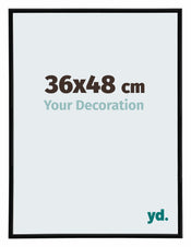Annecy Plastic Photo Frame 36x48cm Black Matte Front Size | Yourdecoration.com