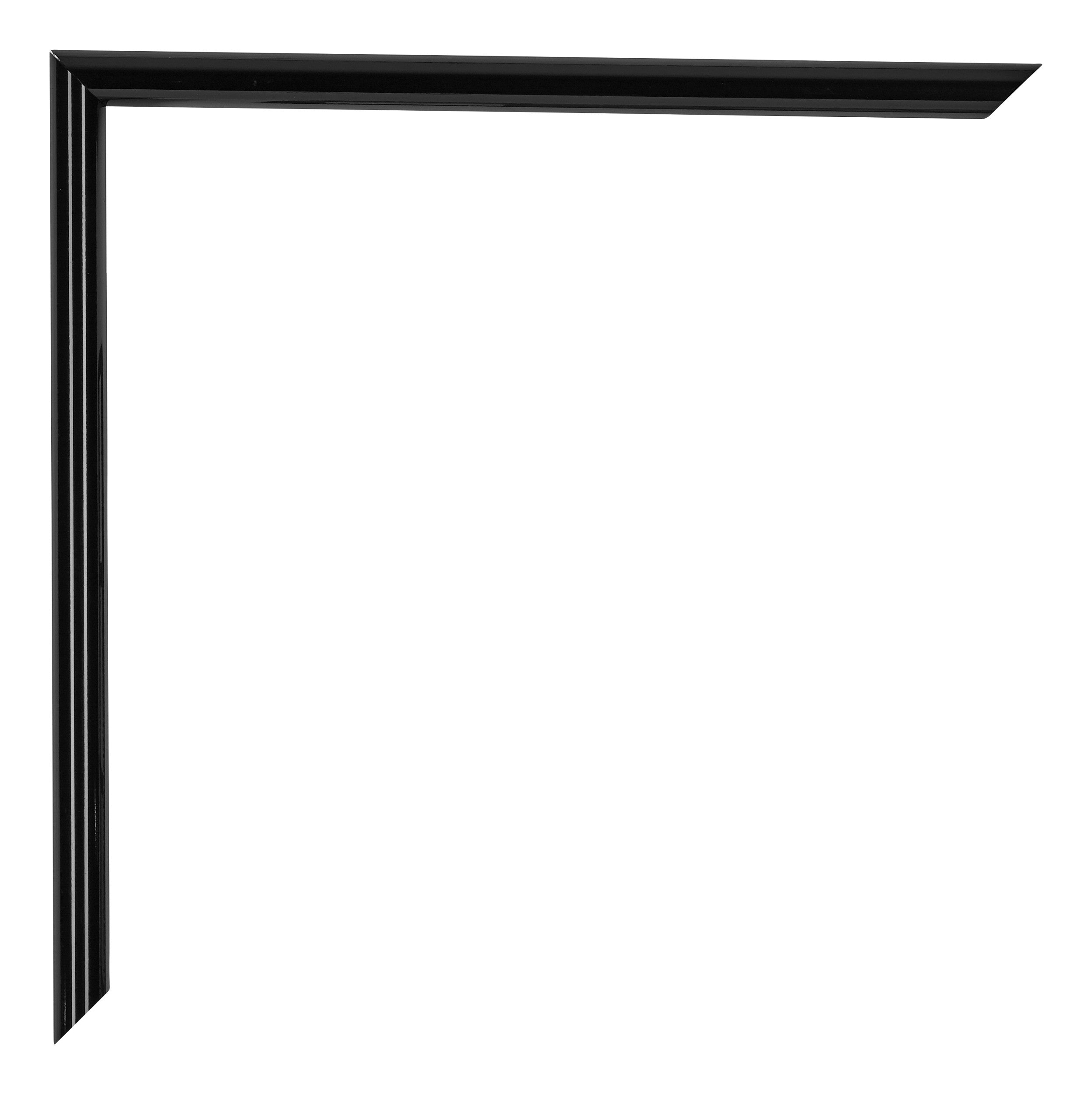 Annecy Plastic Photo Frame 36x49cm Black High Gloss Detail Corner | Yourdecoration.com