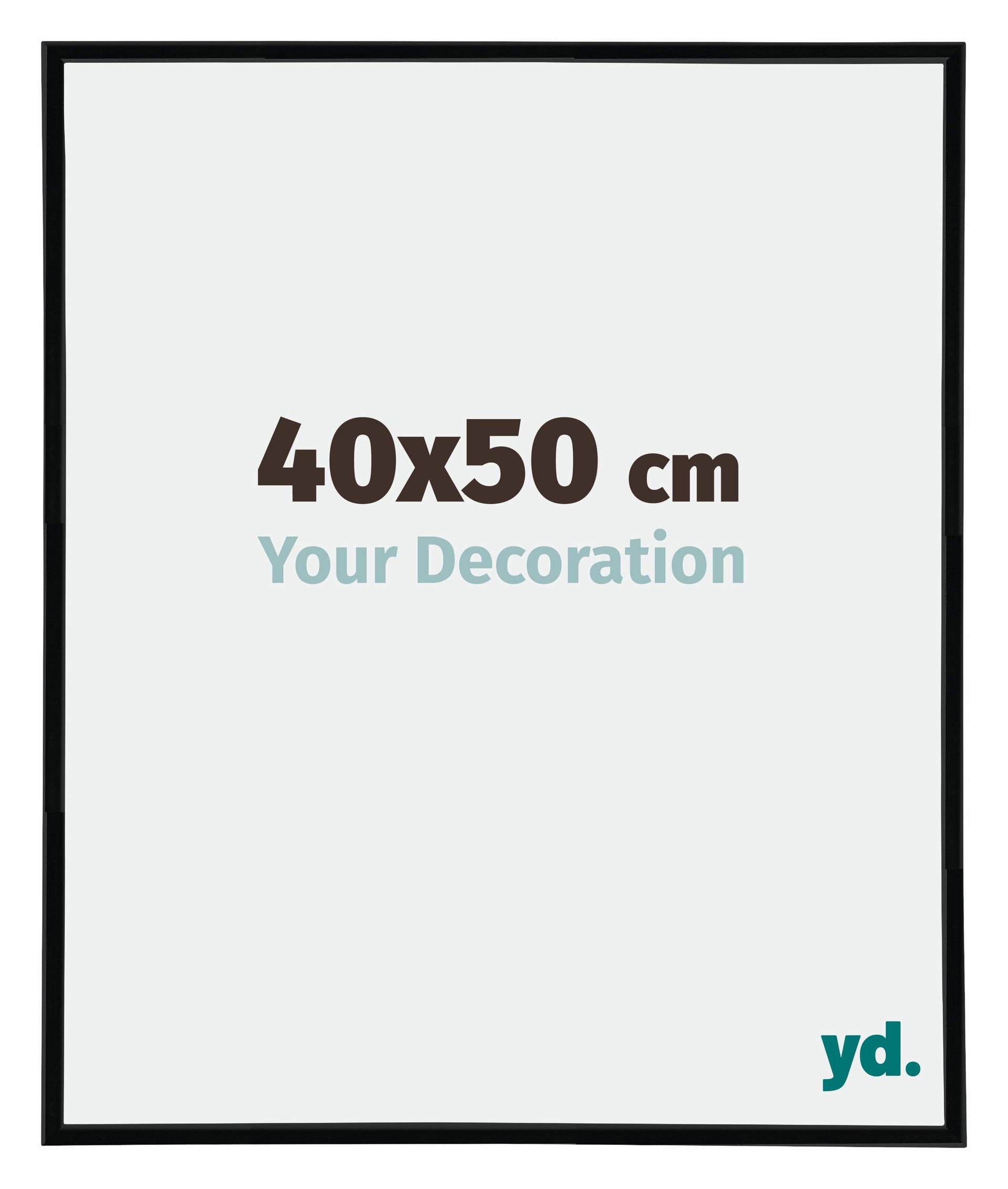 Annecy Plastic Photo Frame 40x50cm Black High Gloss Size | Yourdecoration.com