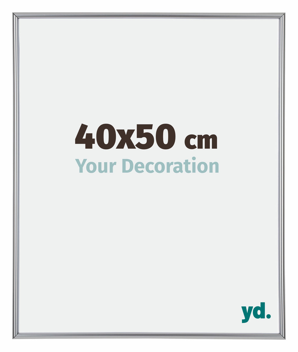Annecy Plastic Photo Frame 40x50cm Silver Front Size | Yourdecoration.com