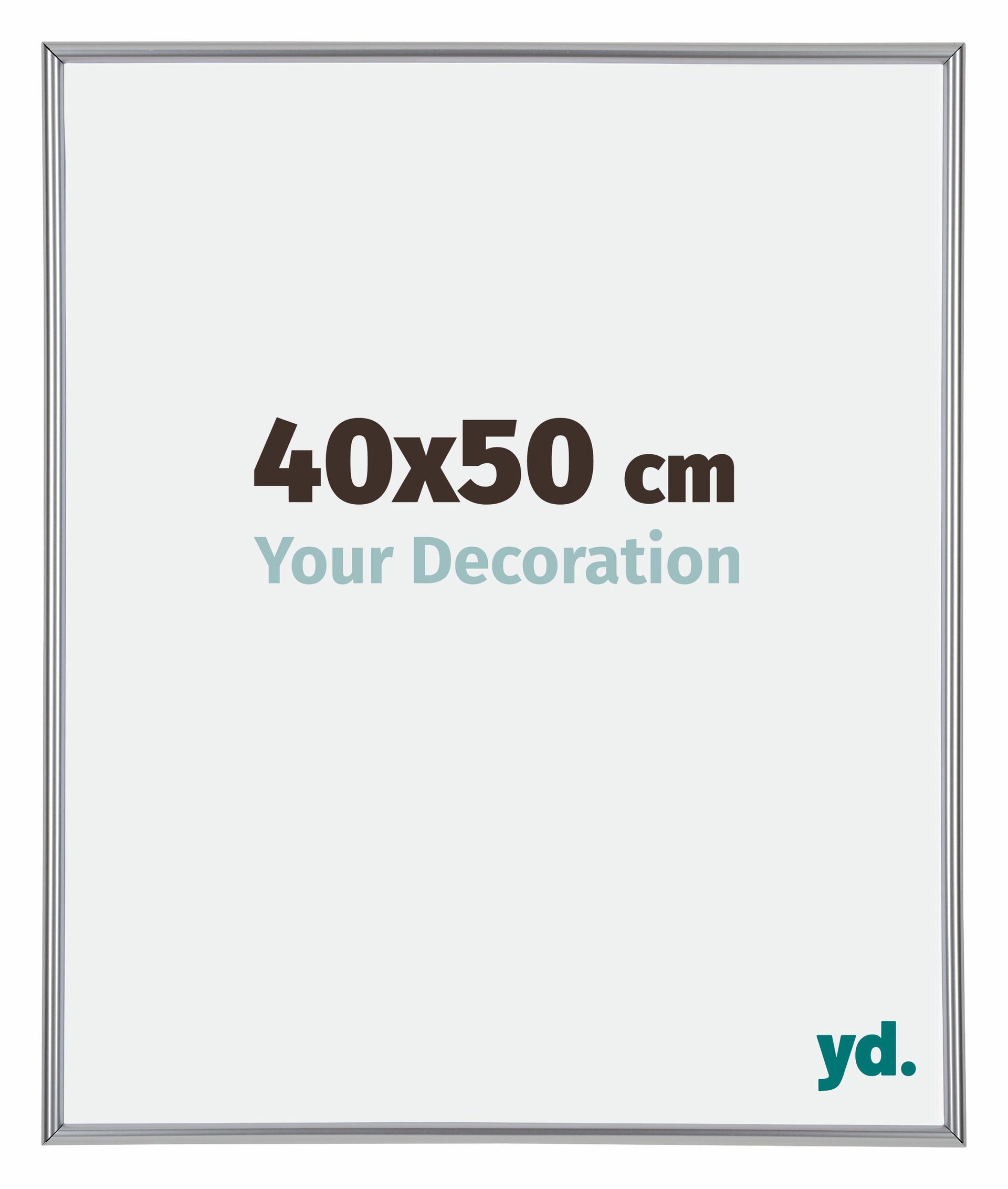 Annecy Plastic Photo Frame 40x50cm Silver Front Size | Yourdecoration.com