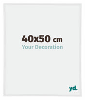 Annecy Plastic Photo Frame 40x50cm White High Gloss Front Size | Yourdecoration.com