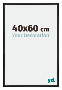 Annecy Plastic Photo Frame 40x60cm Black Matt Front Size | Yourdecoration.com