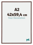 Annecy Plastic Photo Frame 42x59 4cm A2 Brown Front Size | Yourdecoration.com
