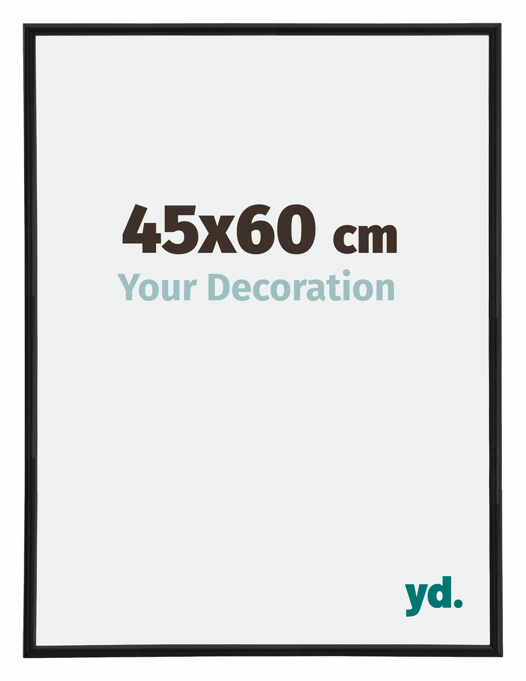 Annecy Plastic Photo Frame 45x60cm Black Matt Front Size | Yourdecoration.com