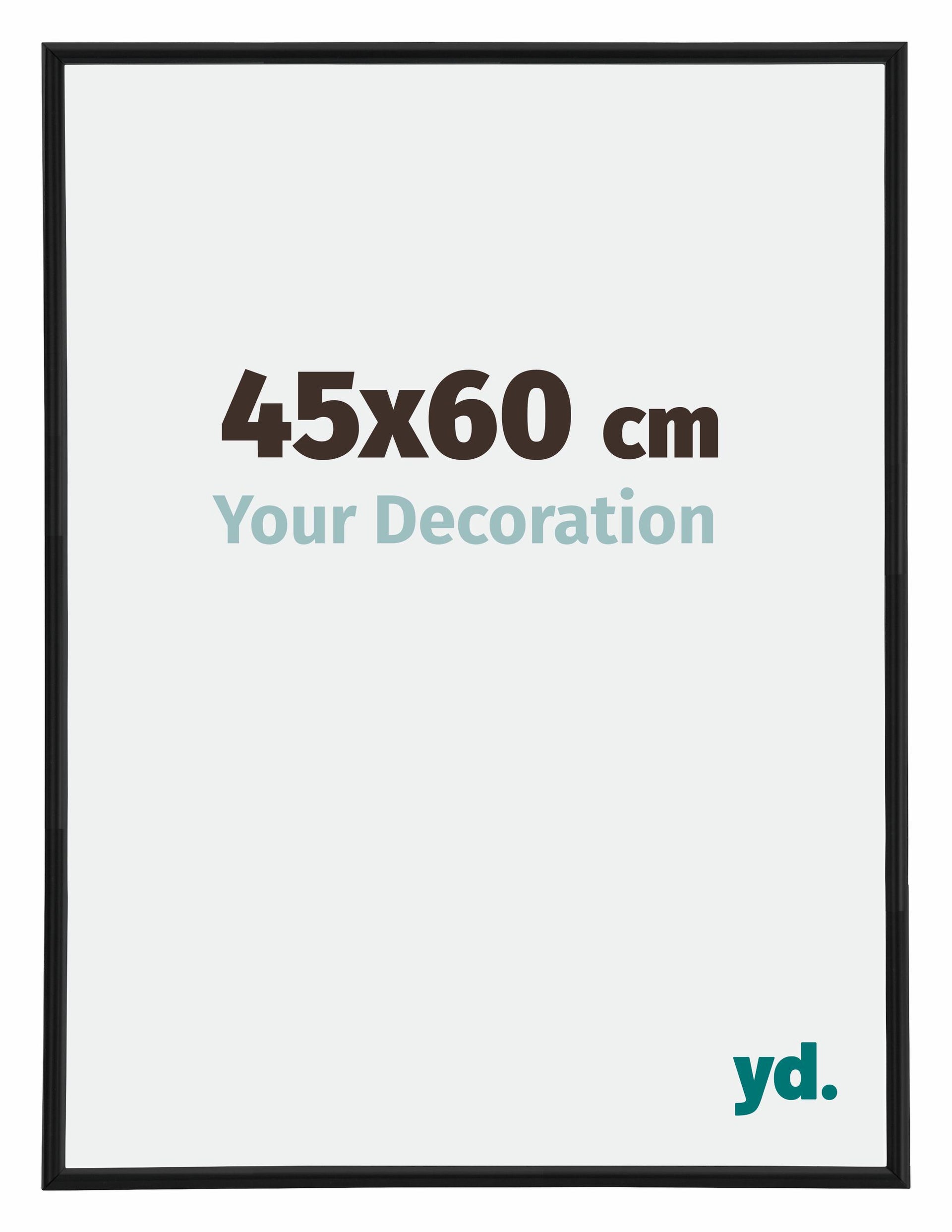 Annecy Plastic Photo Frame 45x60cm Black Matt Front Size | Yourdecoration.com