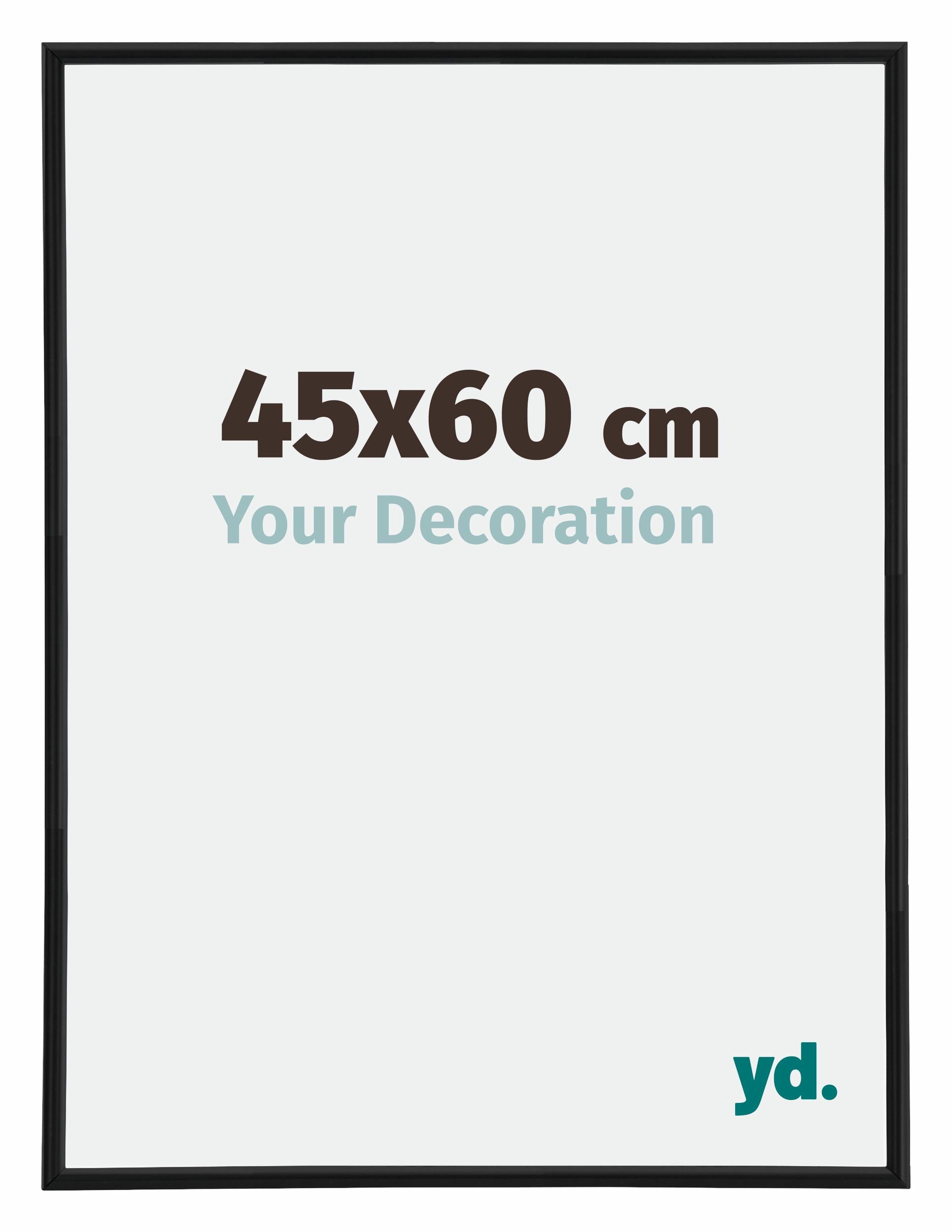 Annecy Plastic Photo Frame 45x60cm Black Matt Front Size | Yourdecoration.com