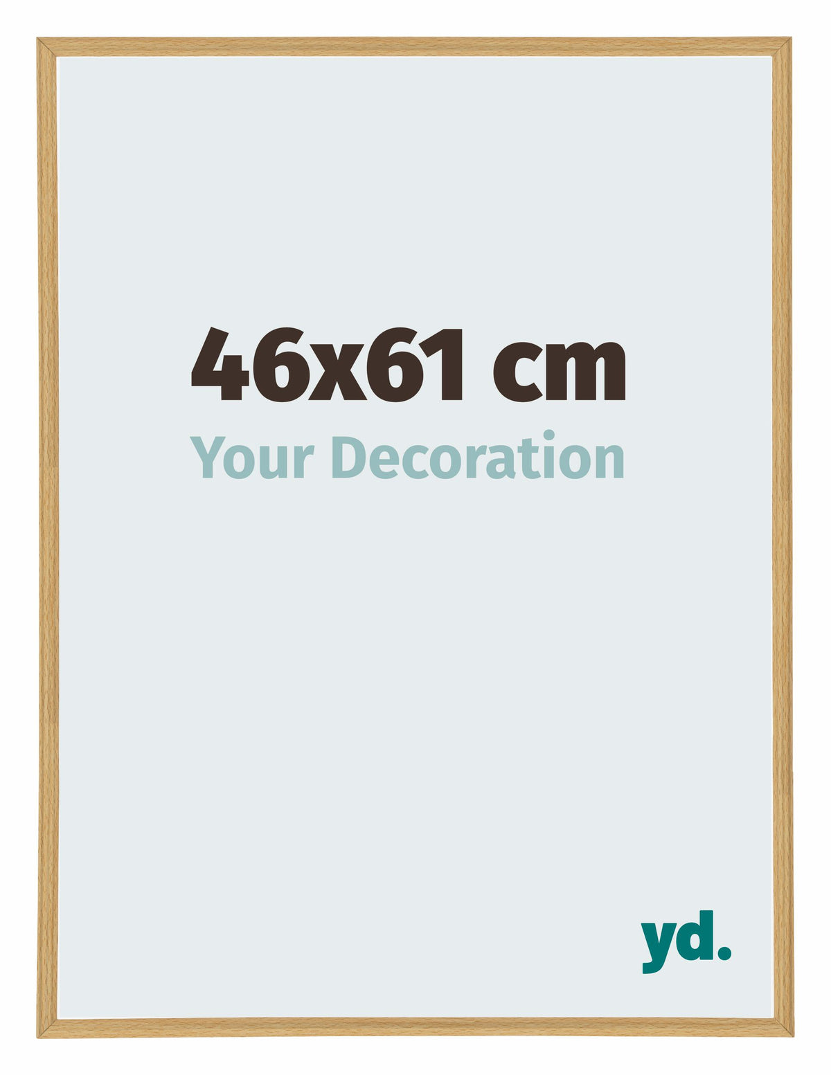 Annecy Plastic Photo Frame 46x61cm Beech Light Front Size | Yourdecoration.com