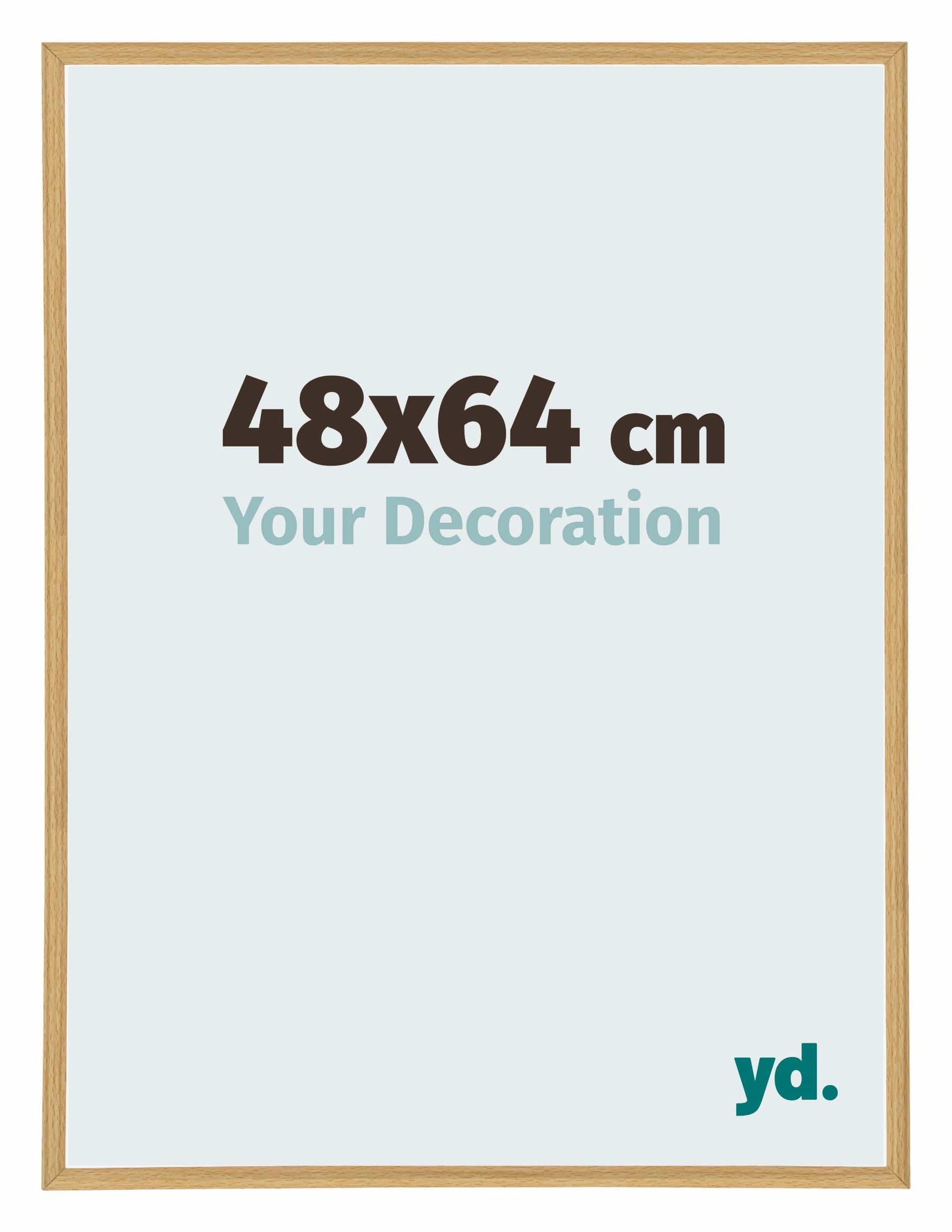 Annecy Plastic Photo Frame 48x64cm Beech Light Front Size | Yourdecoration.com