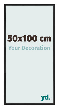 Annecy Plastic Photo Frame 50x100cm Black Matt Front Size | Yourdecoration.com