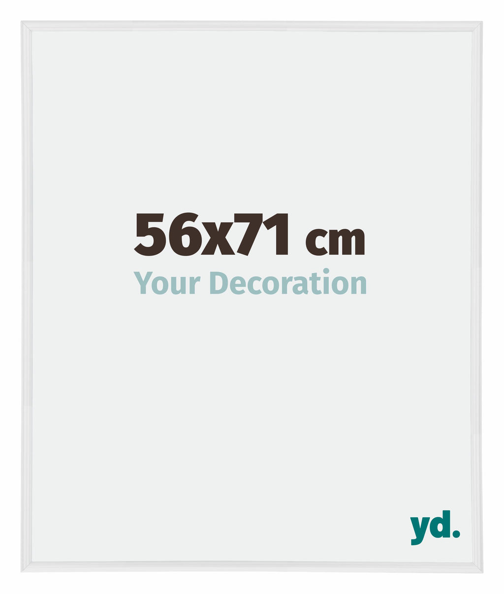 Annecy Plastic Photo Frame 56x71cm White High Gloss Front Size | Yourdecoration.com