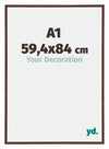 Annecy Plastic Photo Frame 59 4x84cm A1 Brown Front Size | Yourdecoration.com