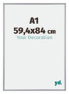 Annecy Plastic Photo Frame 59 4x84cm A1 Silver Front Size | Yourdecoration.com