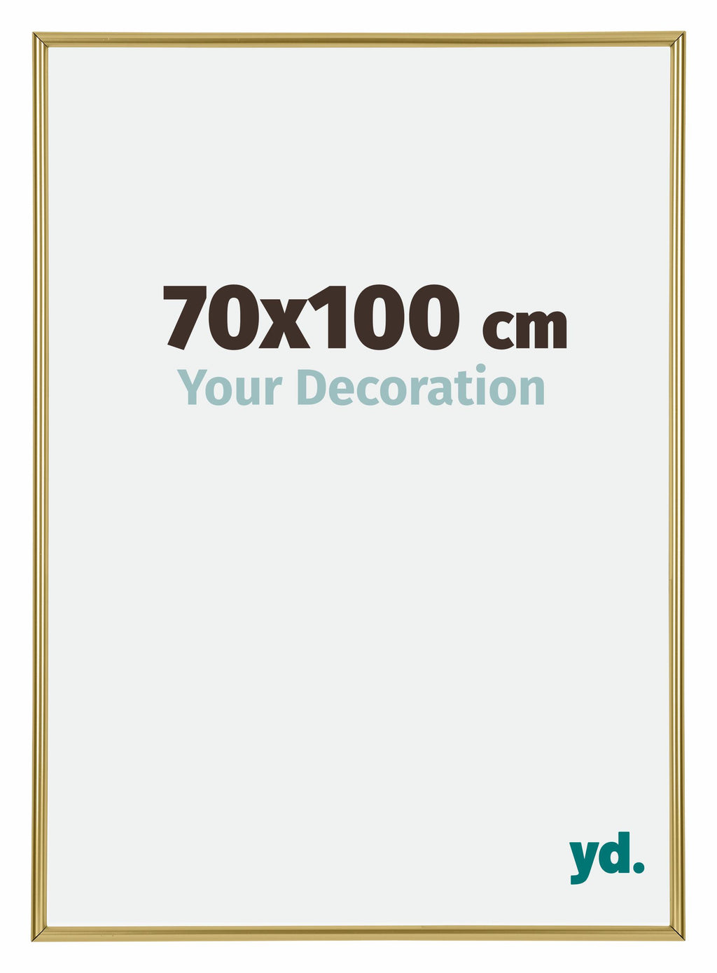 Annecy Plastic Photo Frame 70x100cm Gold Front Size | Yourdecoration.com