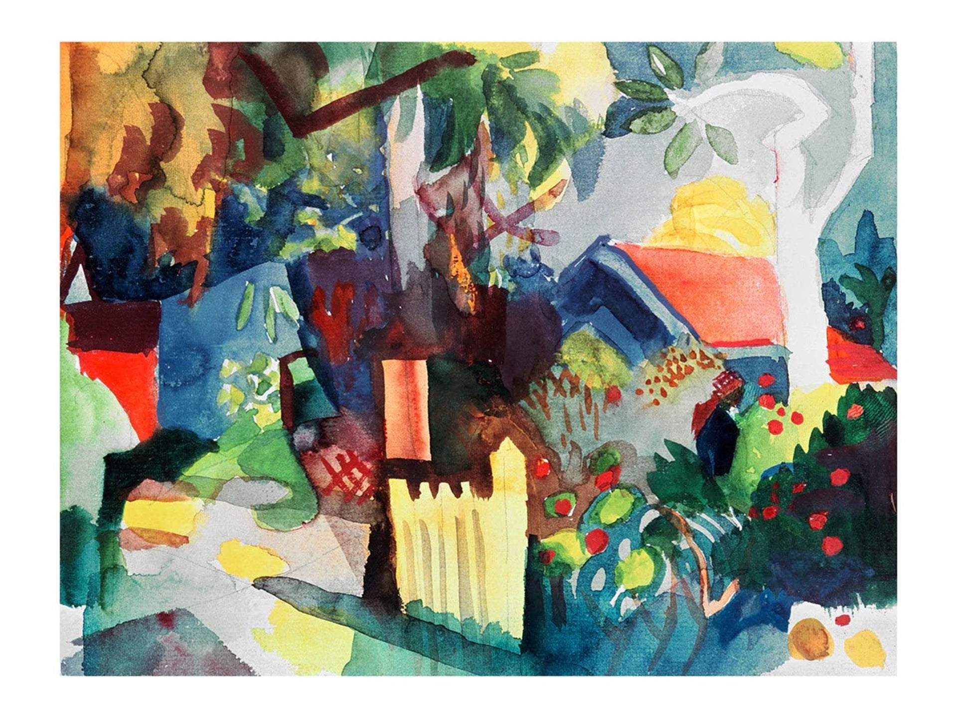 Art Print August Macke Landschaft 60x80cm AM 46 | Yourdecoration.com