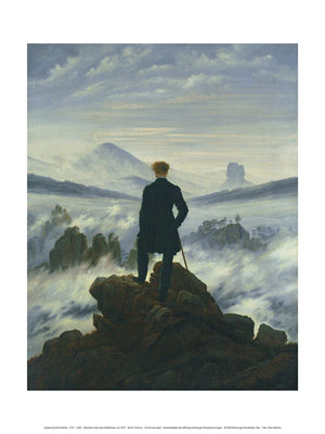 Art Print Caspar David Friedrich Der Wanderer im Nebelmeer 30x40cm CDF 100 PGM | Yourdecoration.com