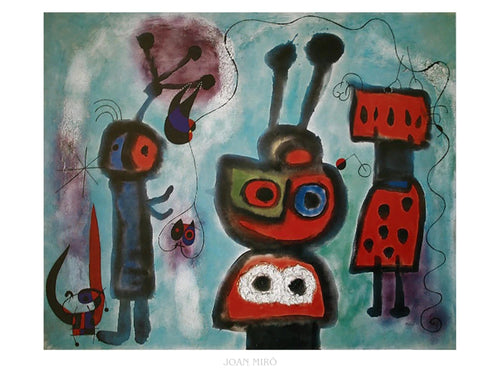 Art Print Joan Miro L oiseau au regard calme 80x60cm JM 271 PGM | Yourdecoration.com