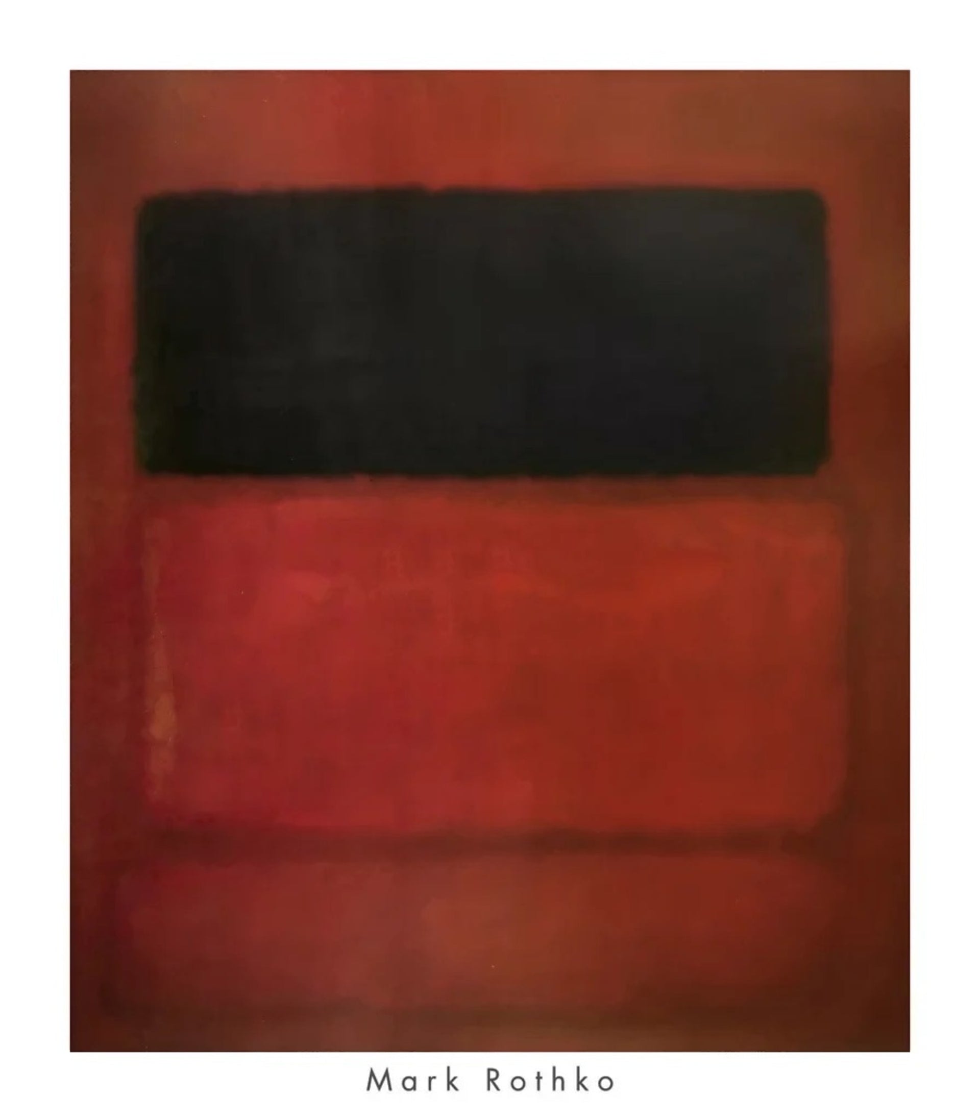 Art Print Mark Rothko Black Over Reds 1957 71x81cm MKR 890 | Yourdecoration.com