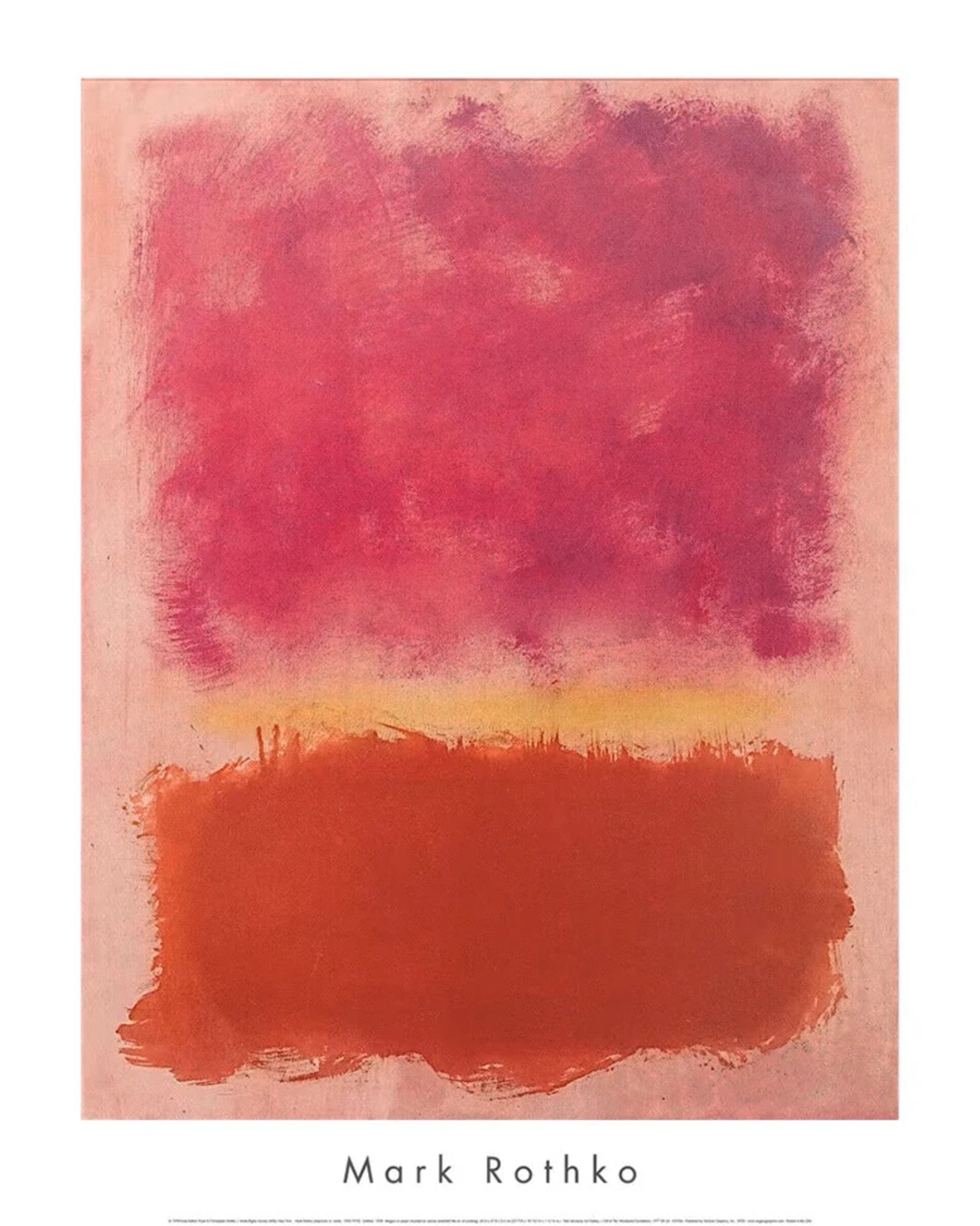 Art Print Mark Rothko Untitled 1985 61x76cm MKR 956 | Yourdecoration.com