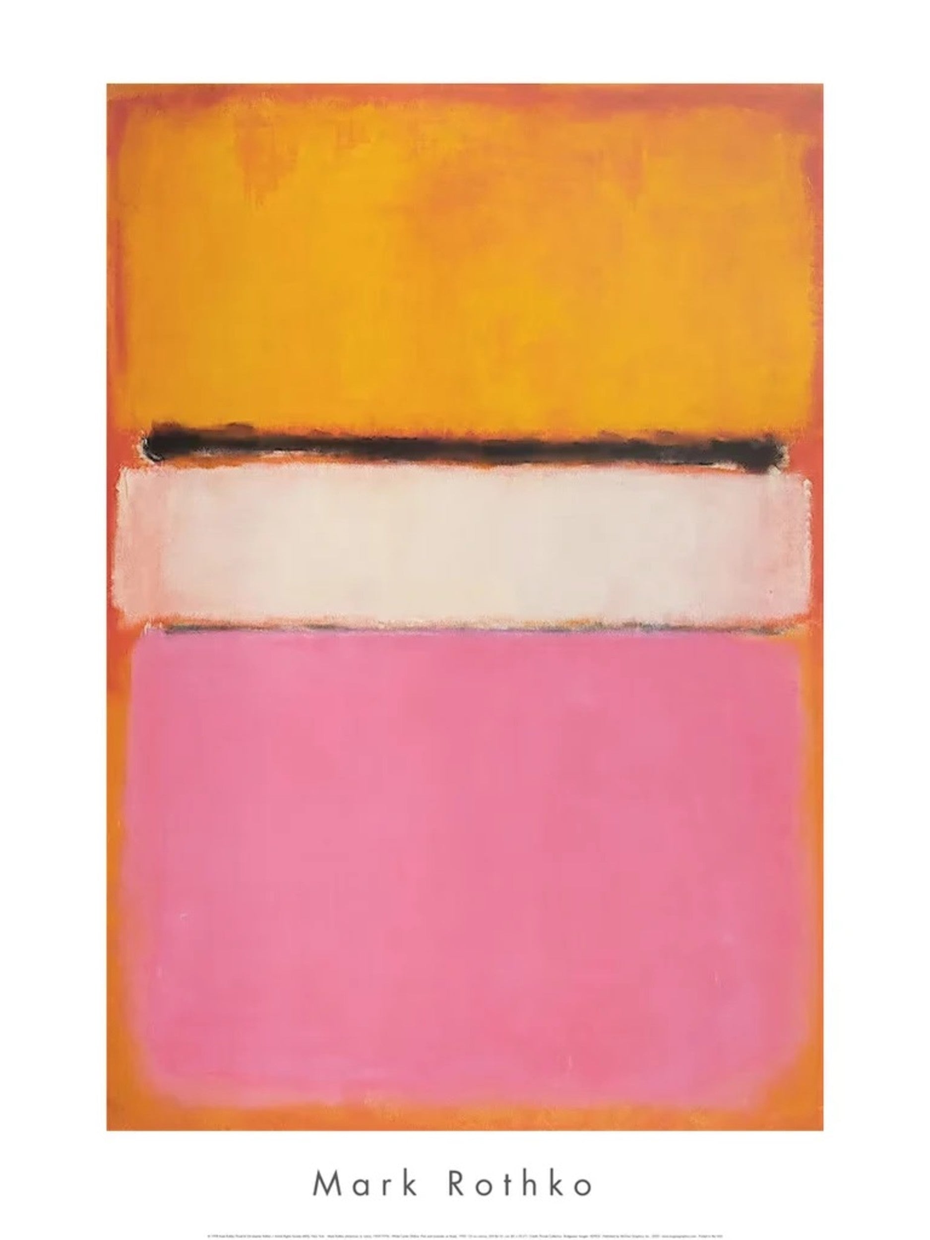 Art Print Mark Rothko White Center 1950 61x84cm MKR 955 | Yourdecoration.com