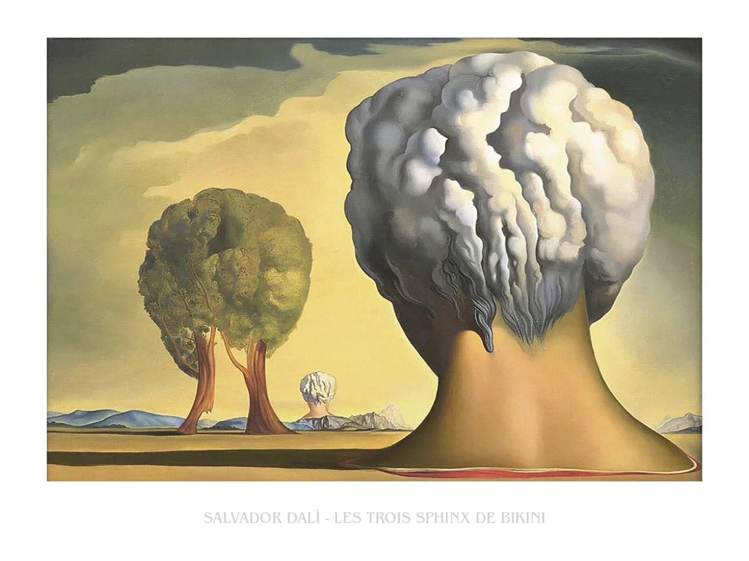 Art Print Salvador Dali Les Trois Sphinx de Bikini 80x60cm SD 507 PGM | Yourdecoration.com