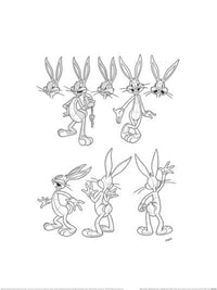 Art Print Wb100 Looney Tunes Bugs Bunny 30x40cm Pyramid PPR54388 | Yourdecoration.com