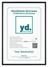 Aurora Aluminium Photo Frame 21x29 7cm A4 set of 2 Black Front | Yourdecoration.com