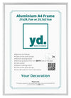 Aurora Aluminium Photo Frame 21x29 7cm A4 set of 3 Silver Front Insert Sheet | Yourdecoration.com