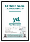 Aurora Aluminium Photo Frame 29 7x42cm A3 Black Front Insert Sheet | Yourdecoration.com