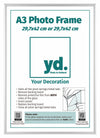 Aurora Aluminium Photo Frame 29 7x42cm A3 Silver Front Packaging | Yourdecoration.com
