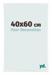 Aurora Aluminium Photo Frame 40x60cm White High Gloss Front Size | Yourdecoration.com