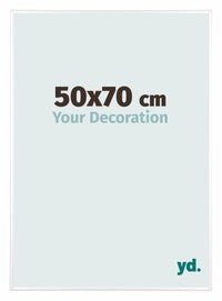 Aurora Aluminium Photo Frame 50x70cm White High Gloss Front Size | Yourdecoration.com