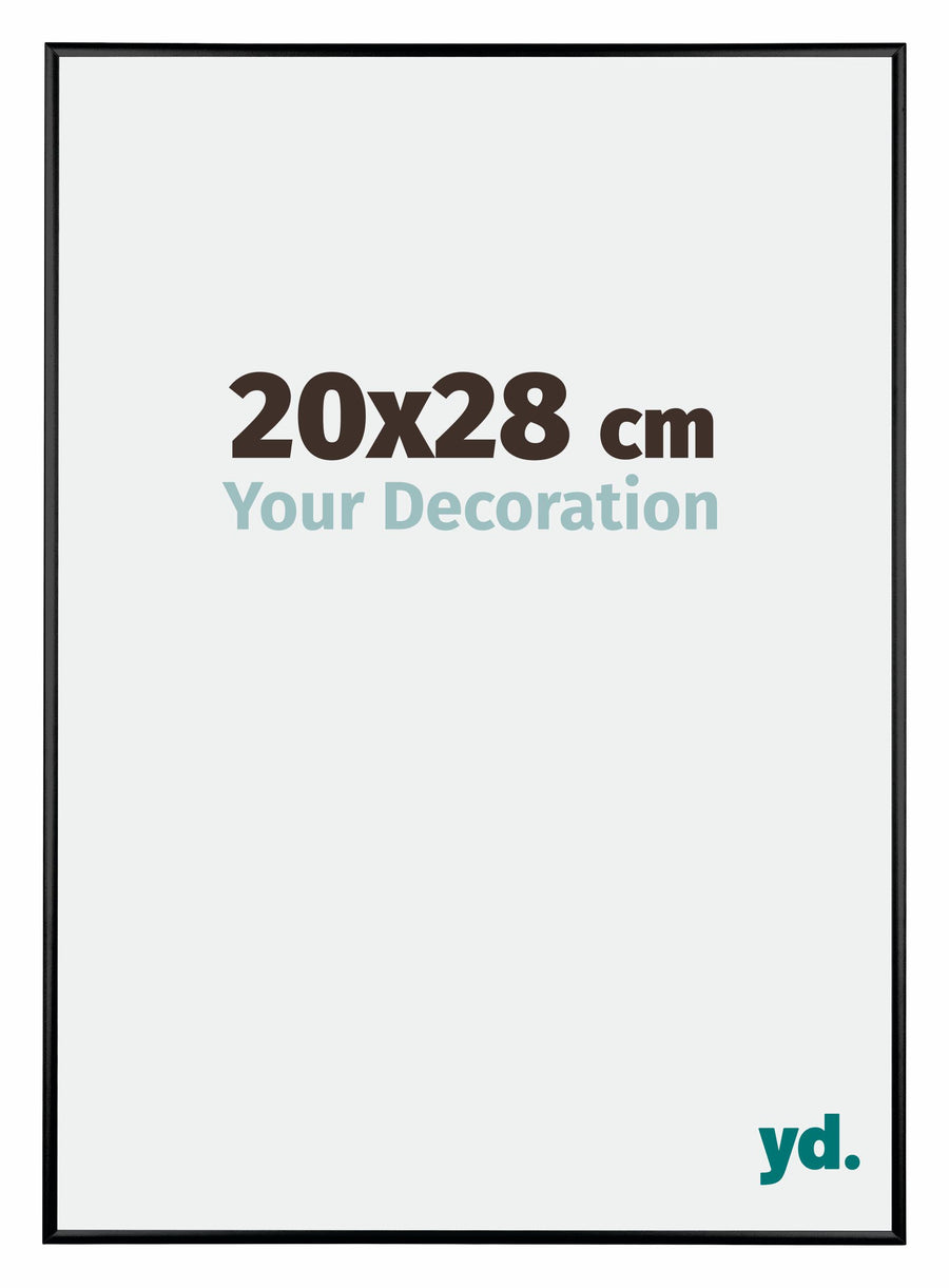 Austin Aluminium Photo Frame 20x28cm Black High Gloss Front Size | Yourdecoration.com