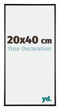 Austin Aluminium Photo Frame 20x40cm Black High Gloss Front Size | Yourdecoration.com