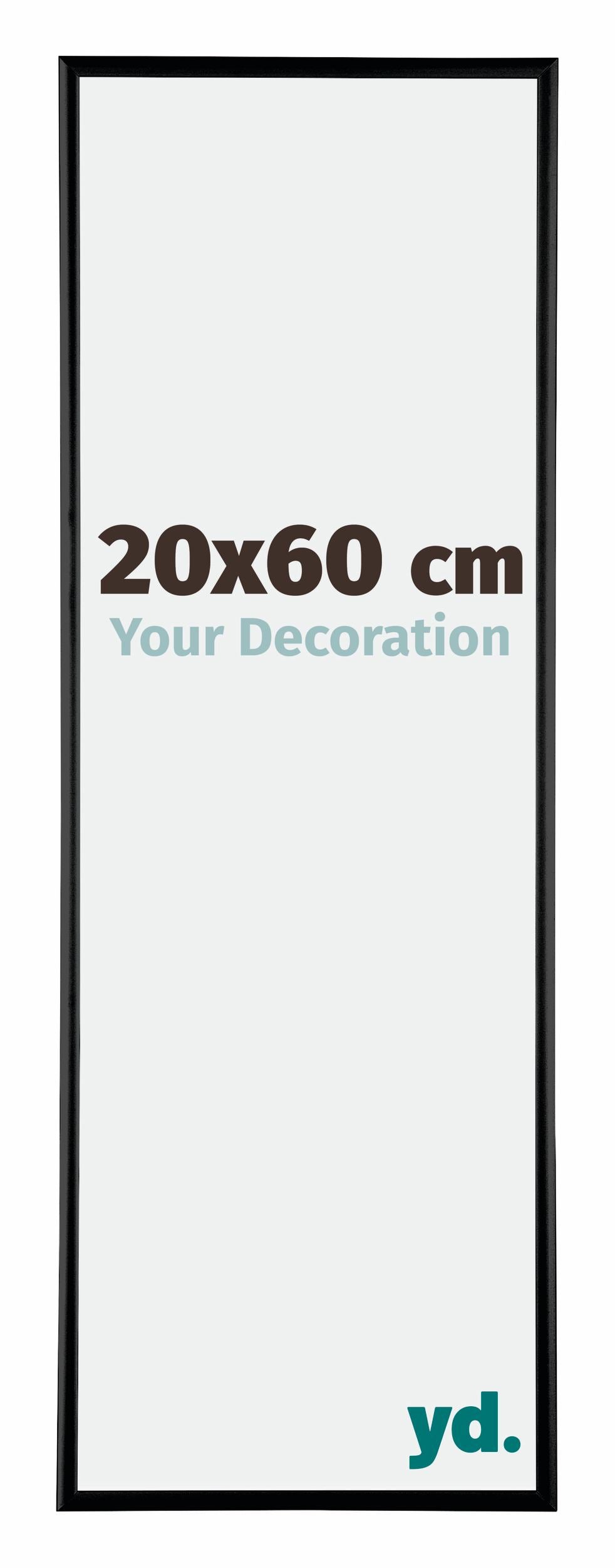 Austin Aluminium Photo Frame 20x60cm Black High Gloss Front Size | Yourdecoration.com
