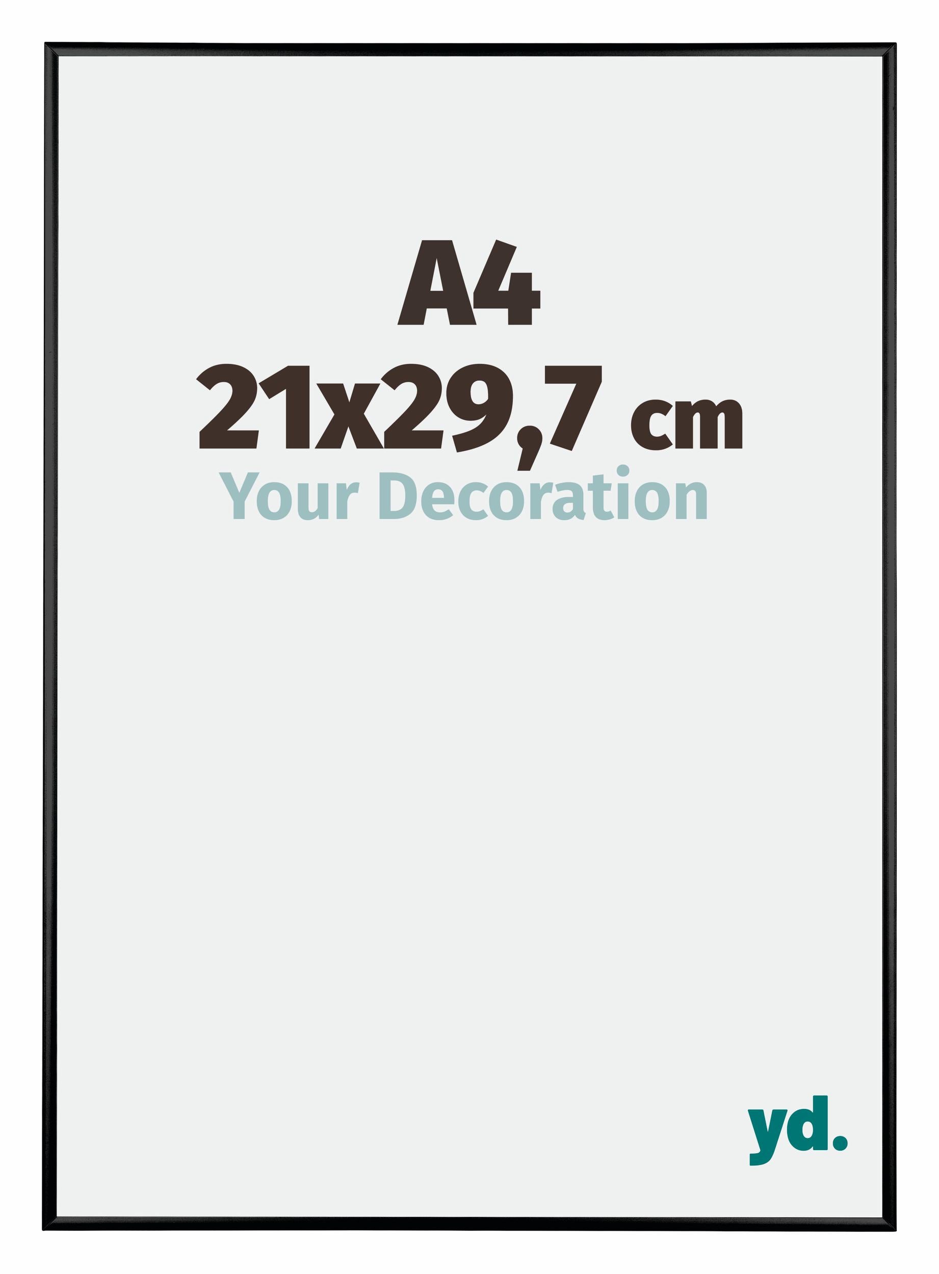Austin Aluminium Photo Frame 21x29 7cm A4 Black High Gloss Front Size | Yourdecoration.com