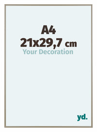 Austin Aluminium Photo Frame 21x29 7cm A4 Champagne Front Size | Yourdecoration.com