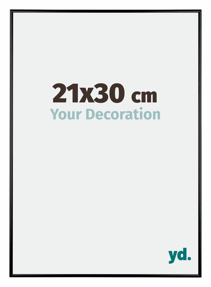 Austin Aluminium Photo Frame 21x30cm Black High Gloss Front Size | Yourdecoration.com