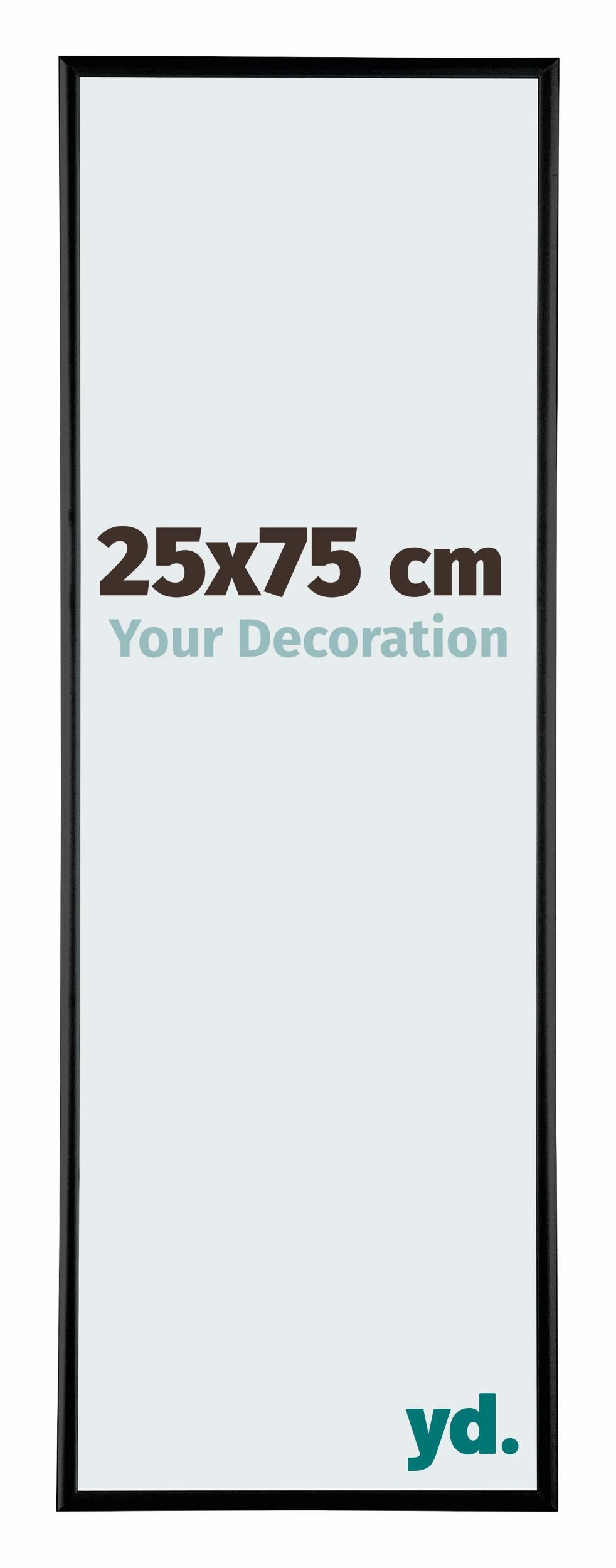 Austin Aluminium Photo Frame 25x75cm Black High Gloss Front Size | Yourdecoration.com