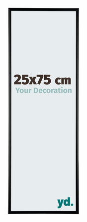 Austin Aluminium Photo Frame 25x75cm Black High Gloss Front Size | Yourdecoration.com