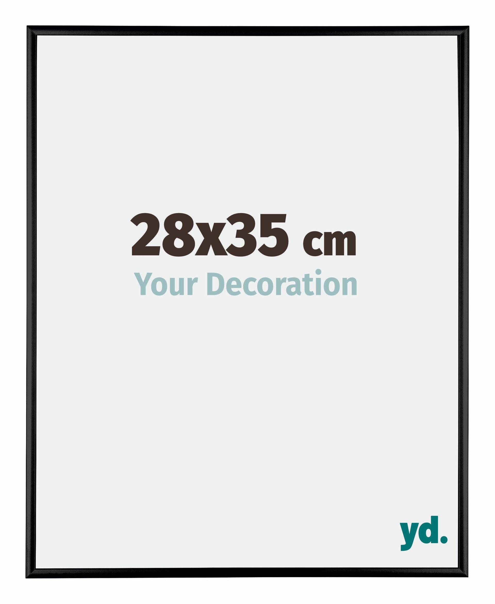 Austin Aluminium Photo Frame 28x35cm Black High Gloss Front Size | Yourdecoration.com