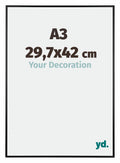 Austin Aluminium Photo Frame 29 7x42cm A3 Black High Gloss Front Size | Yourdecoration.com