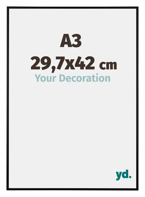 Austin Aluminium Photo Frame 29 7x42cm A3 Black Matt Front Size | Yourdecoration.com